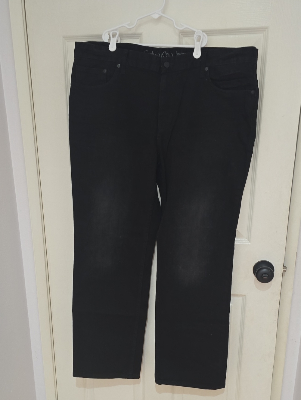 Calvin Klein Jeans Black Straight-Leg Women's Jeans 38/30 Amazing Condition